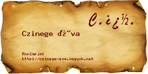 Czinege Éva névjegykártya